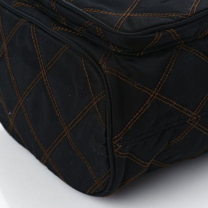 Prada Saffiano Tessuto Nylon Impunturato Quilted Mini Bucket Crossbody Bag Black 9 of 9