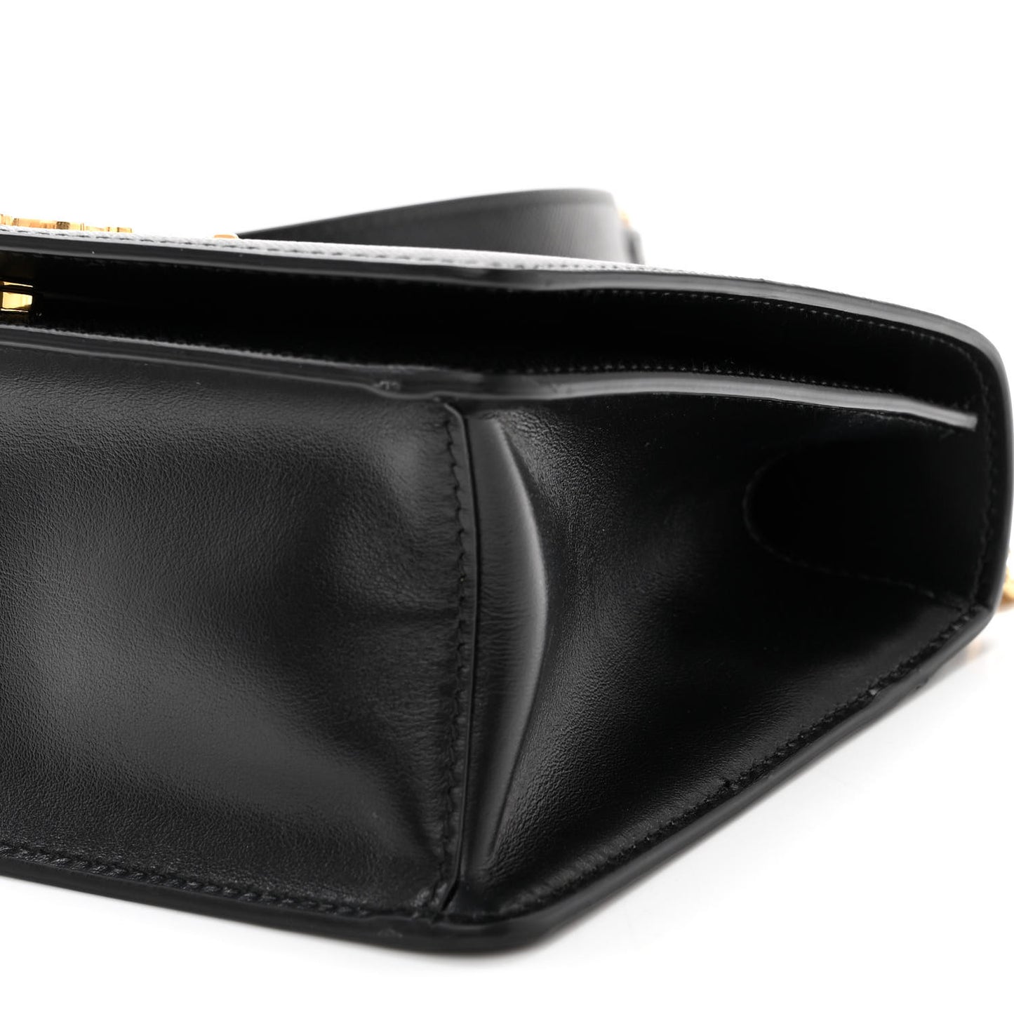 Saffiano Chain Shoulder Bag Black