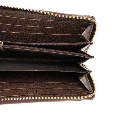 Gucci GG Supreme Monogram Web Ophidia Zip Around Wallet Brown 6 of 8