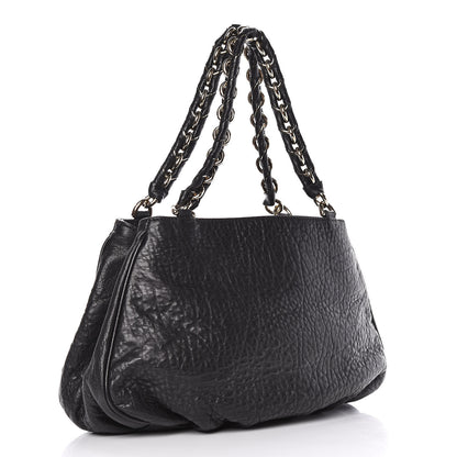 Fendi Crinkled Lambskin Small Mia Tote Black 3 of 12