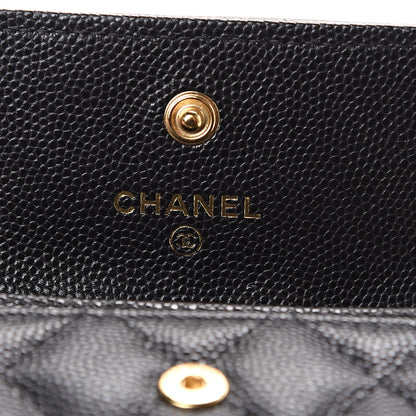 Chanel Caviar Quilted Boy Flap Card Holder Black 5 of 8