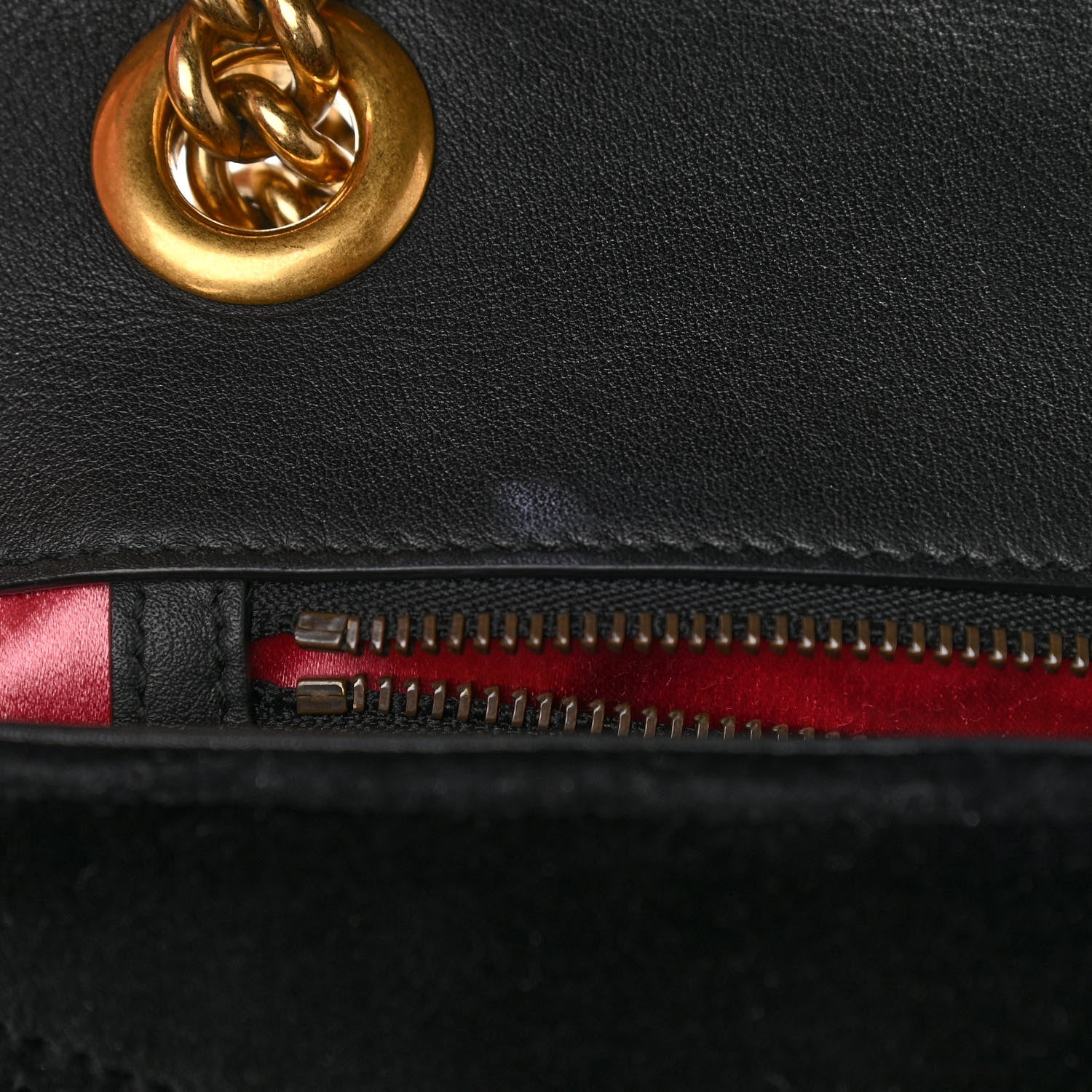 Gucci Velvet Matelasse Small GG Marmont Shoulder Bag Black 8 of 11