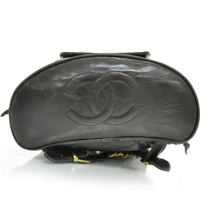 Chanel Lambskin Quilted Chain Backpack Dark Brown 5 of 9