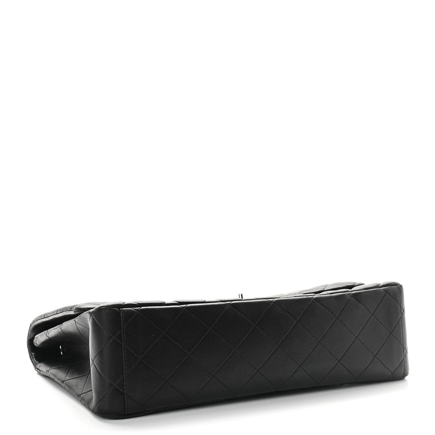 Lambskin Quilted Maxi Single Flap Black