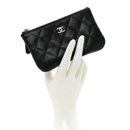 Chanel Lambskin Quilted Small Cosmetic Case Black 2 of 14