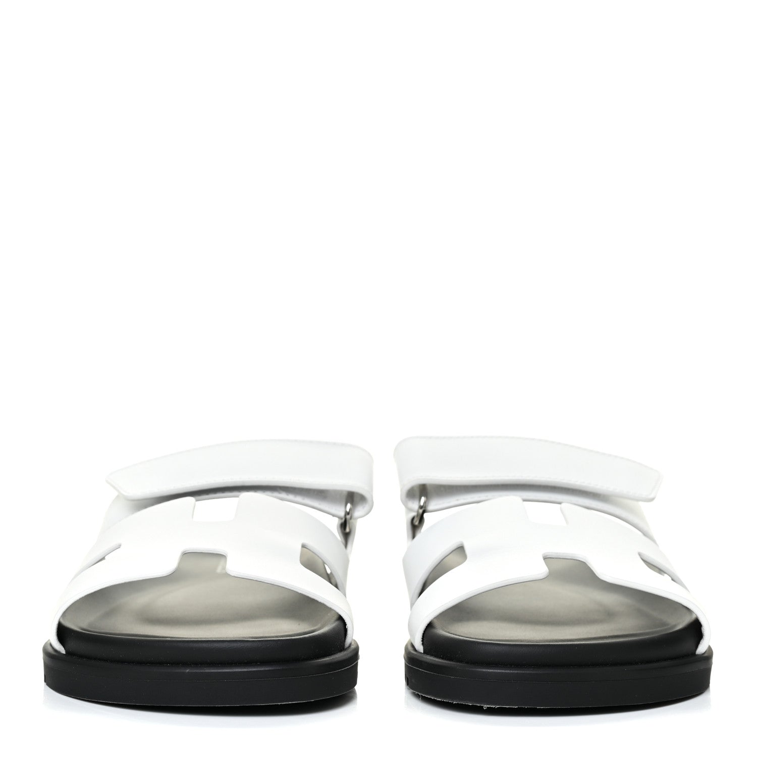 Hermes Calfskin Womens Chypre Sandals 35.5 White 2 of 10
