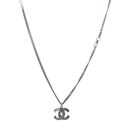 Chanel Crystal CC Necklace Ruthenium 1 of 4
