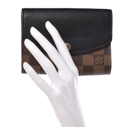 Louis Vuitton Damier Ebene Normandy Compact Wallet Black 2 of 13