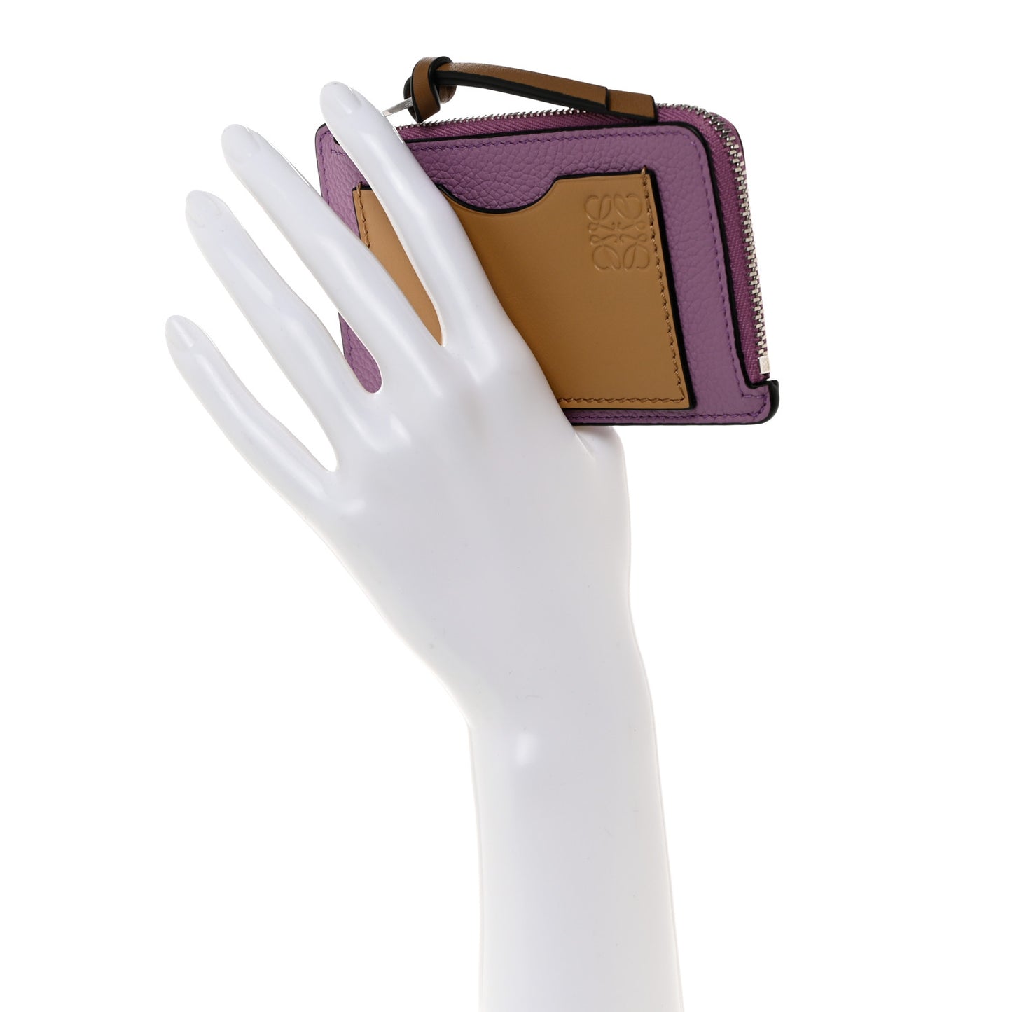 Soft Grained Calfskin Coin Card Holder Gold Guimauve
