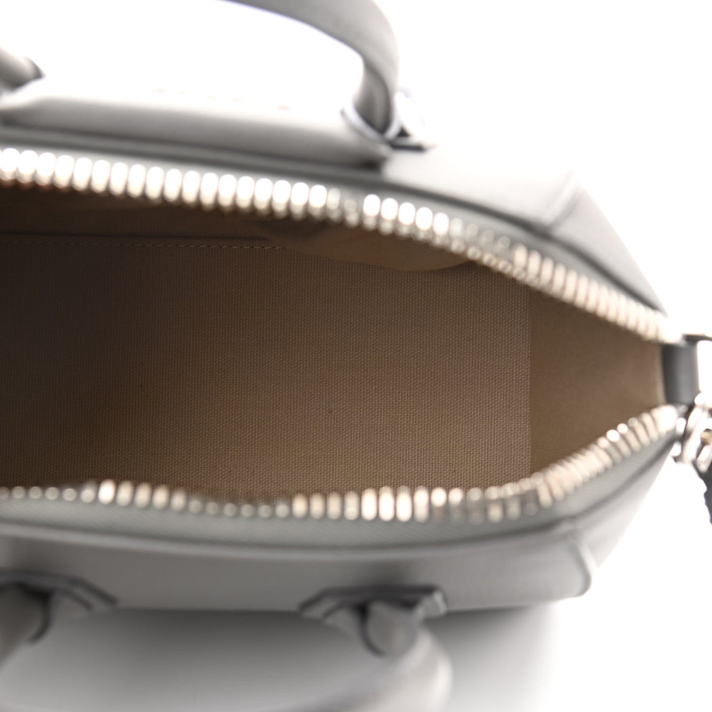 Sugar Goatskin Mini Antigona Pearl Grey