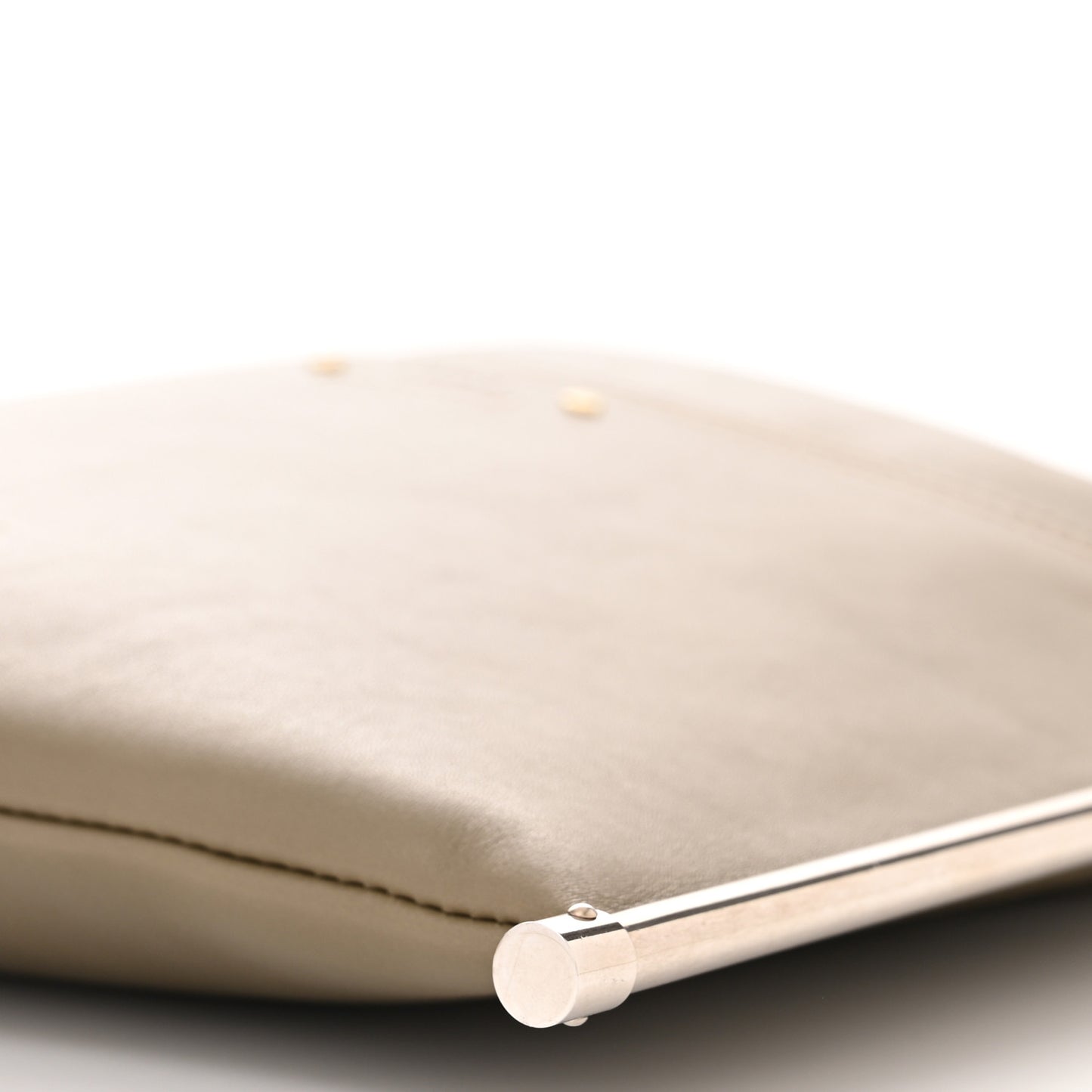 Smooth Calfskin Medium Roy Clutch Merino Grey