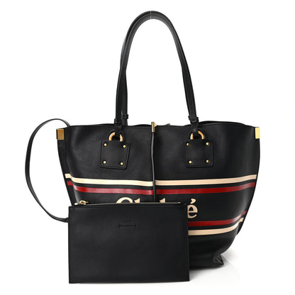 Chloe Smooth Calfskin Medium Vick Tote Full Blue 1 of 10