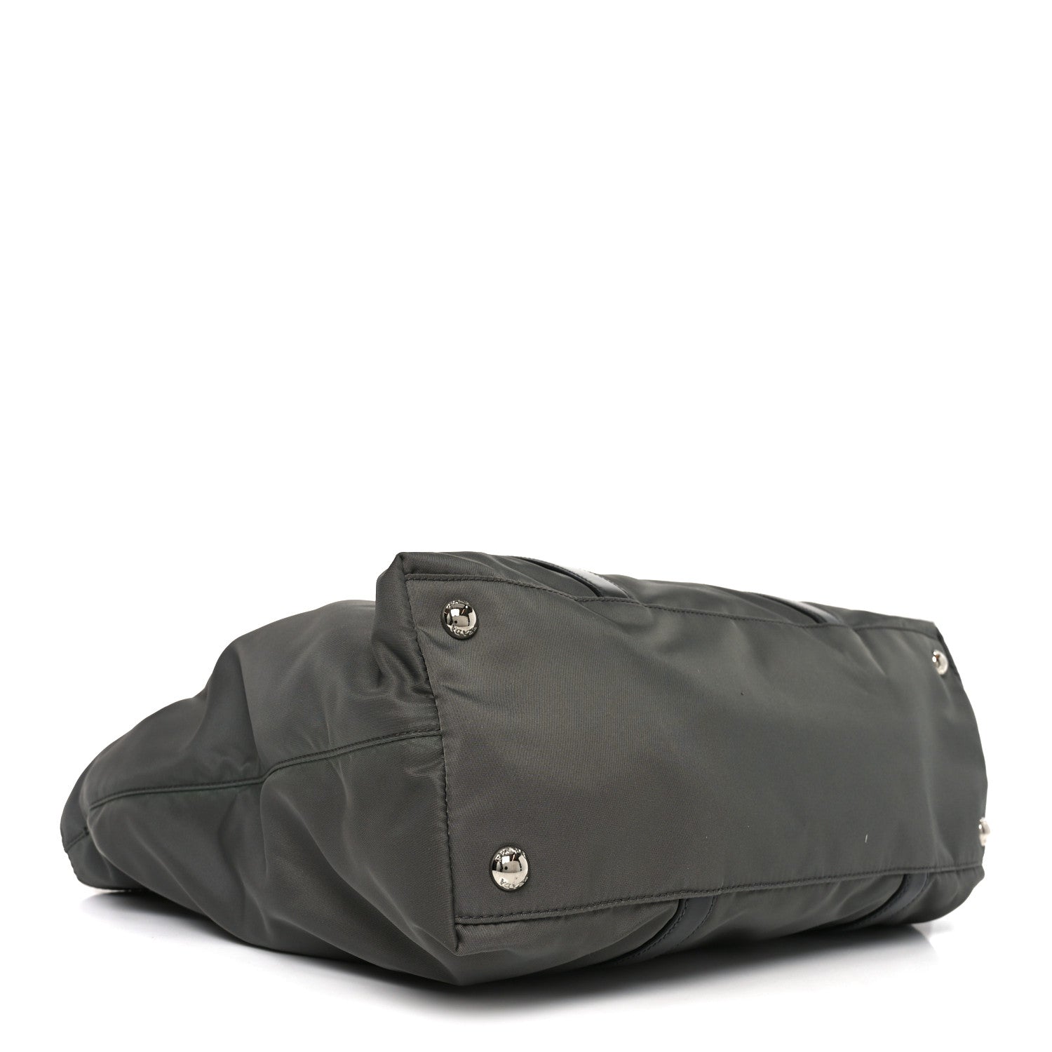 Prada Tessuto Nylon Pocket Tote Grey 4 of 9