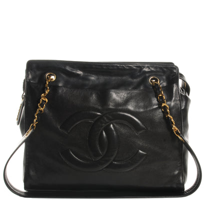 Chanel Lambskin Small Shopper Tote Black 1 of 8