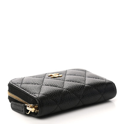 Chanel Caviar Quilted Zip Coin Purse Black 4 of 7