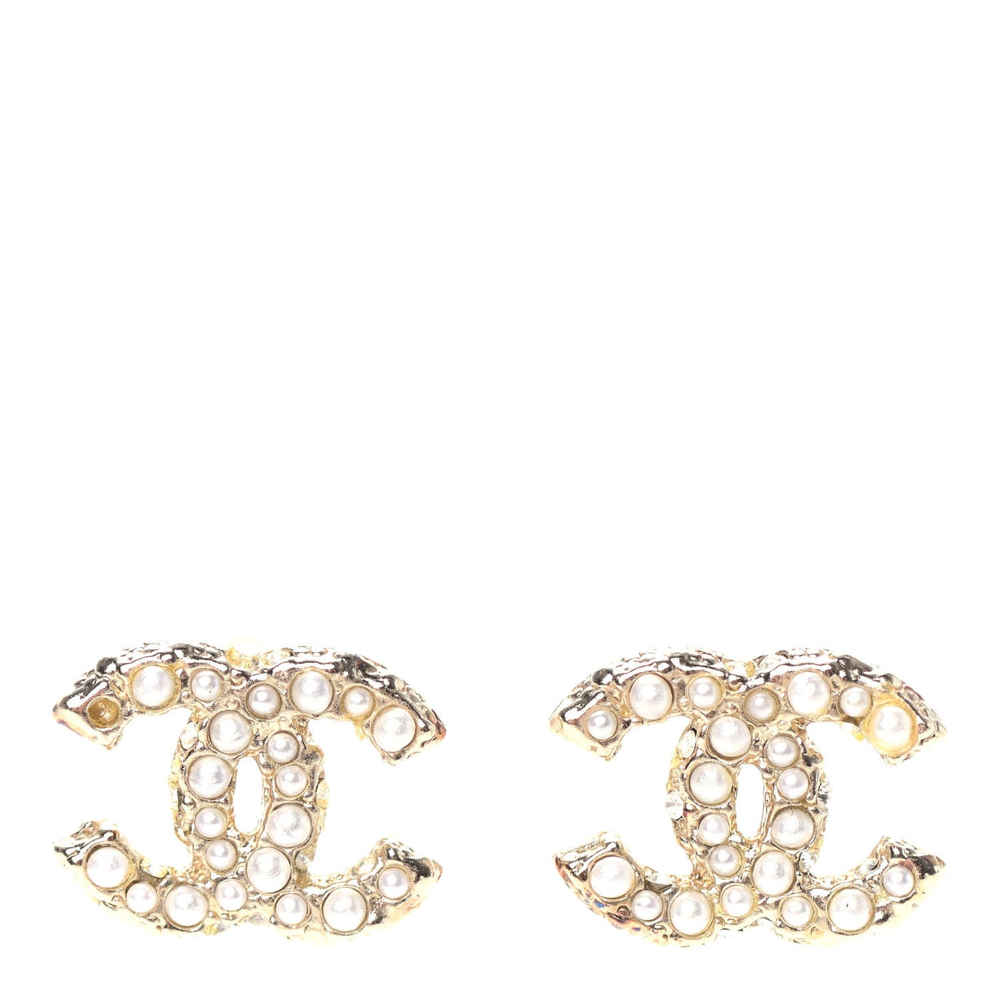 Pearl CC Earrings Gold