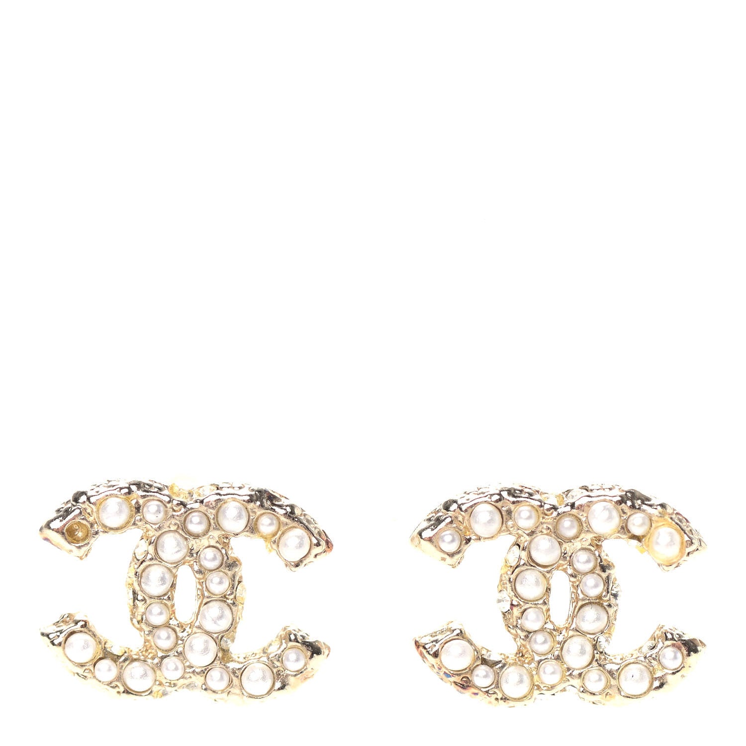 Chanel Pearl CC Earrings Gold 1 of 5
