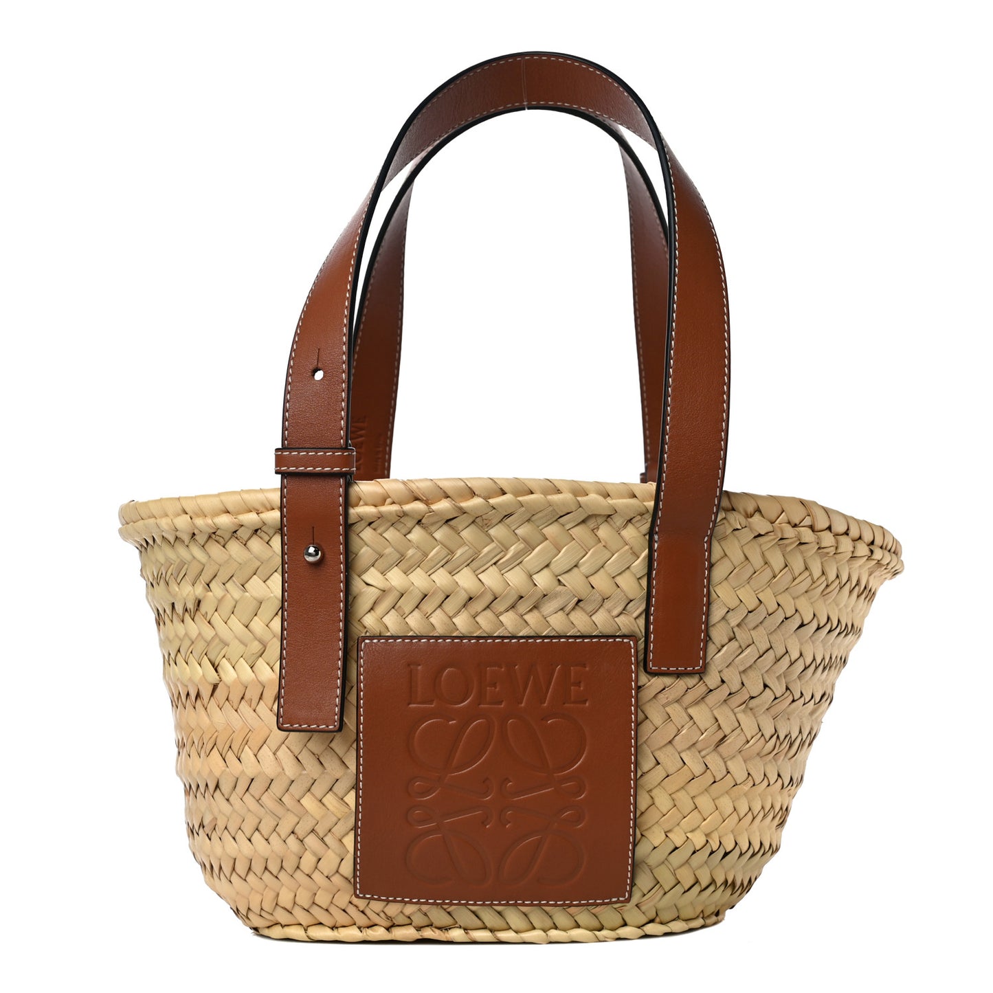 Raffia Small Basket Tote Bag Natural Tan