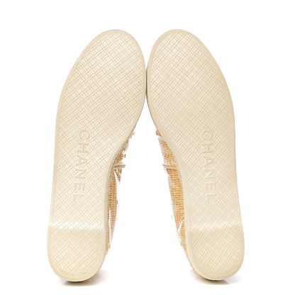 Chanel PVC Straw CC Espadrilles 42 Beige 5 of 11