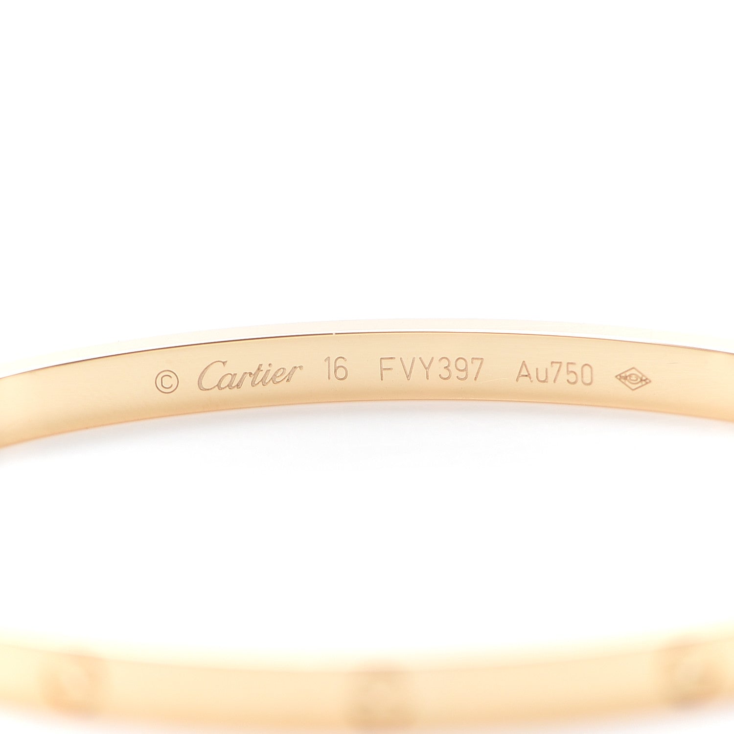 Cartier 18K Yellow Gold Small LOVE Bracelet 16 4 of 7