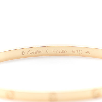 Cartier 18K Yellow Gold Small LOVE Bracelet 16 4 of 7