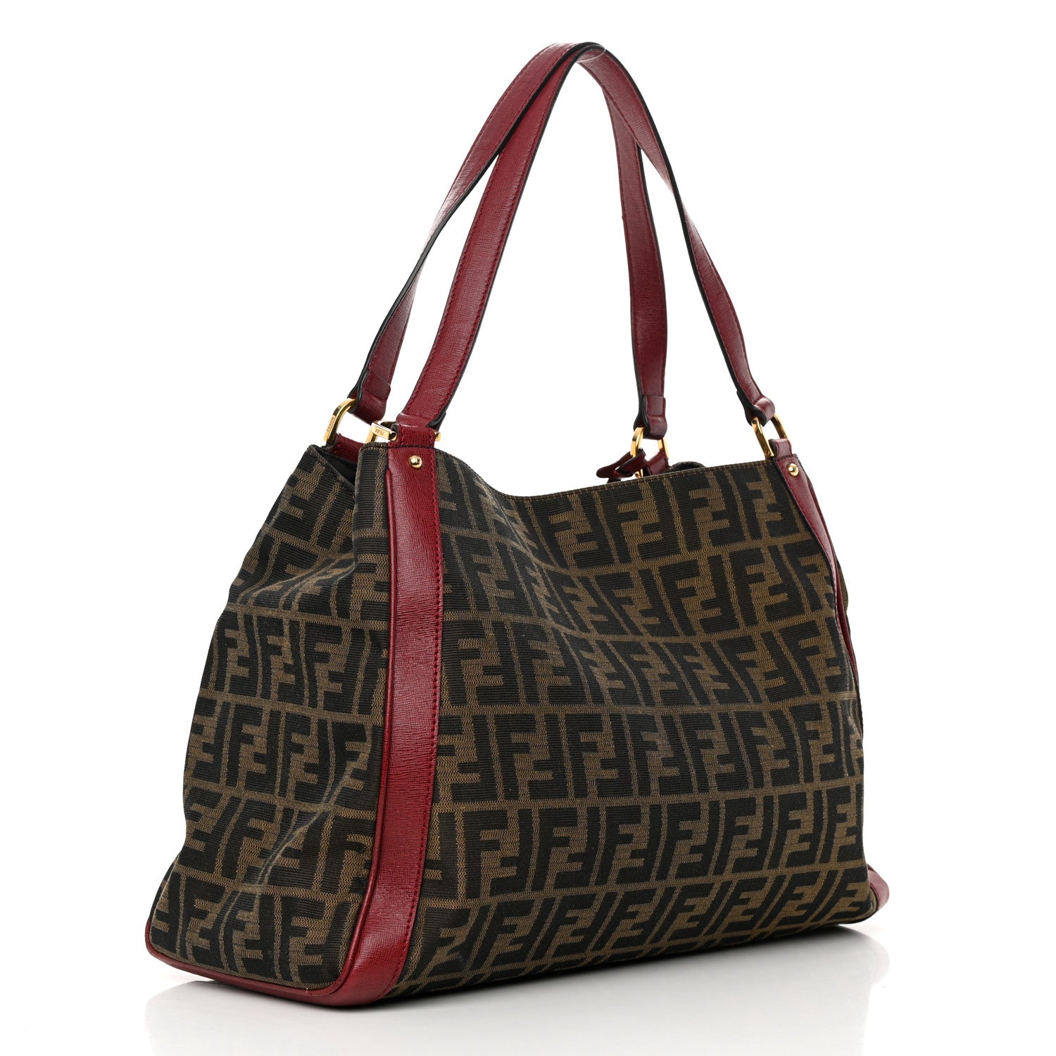 Fendi Zucca Tote Tobacco Red 3 of 16