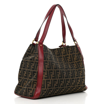 Fendi Zucca Tote Tobacco Red 3 of 16