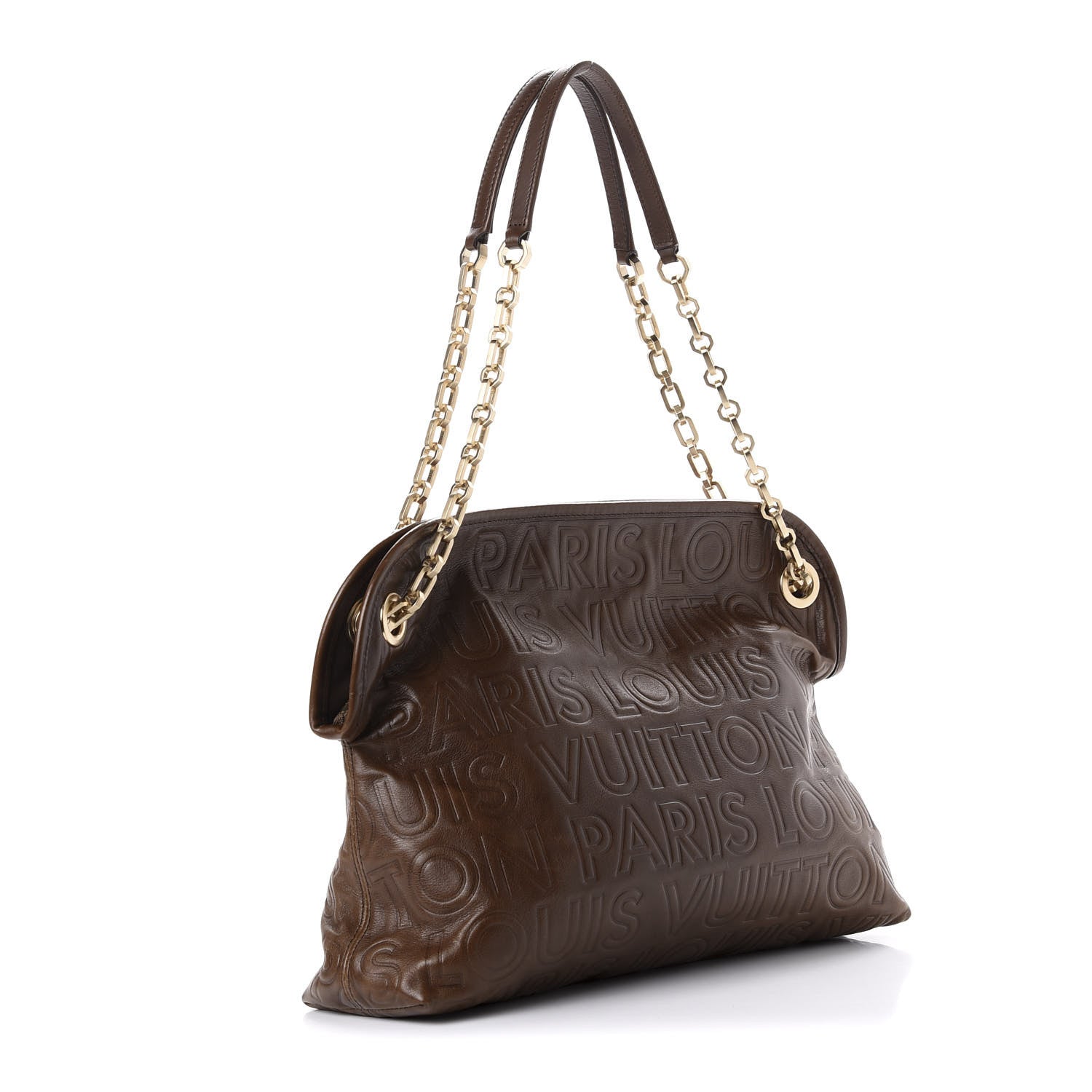 Louis Vuitton Monogram Paris Souple Whisper PM Chocolate 3 of 10