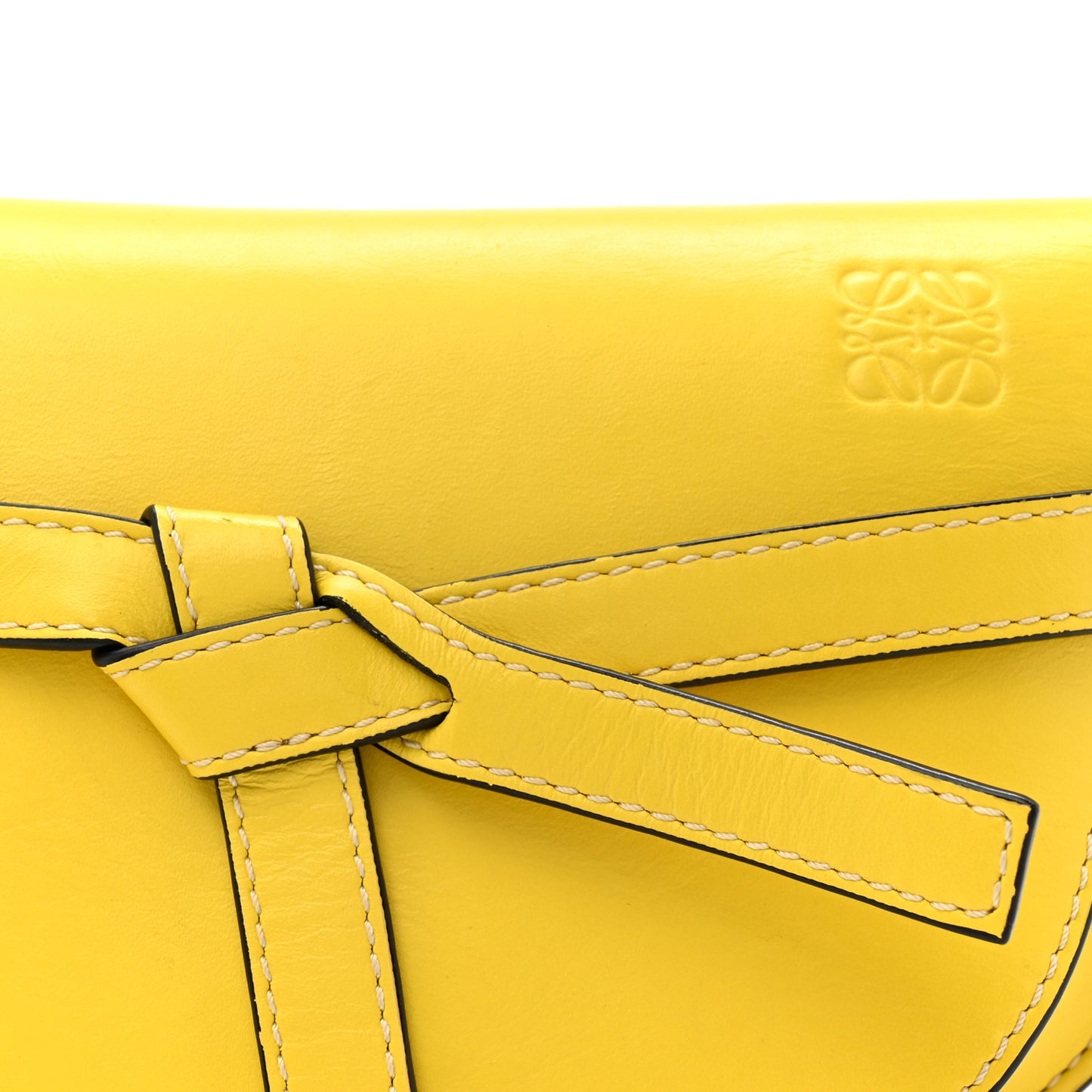 Calfskin Mini Gate Belt Bag Yellow