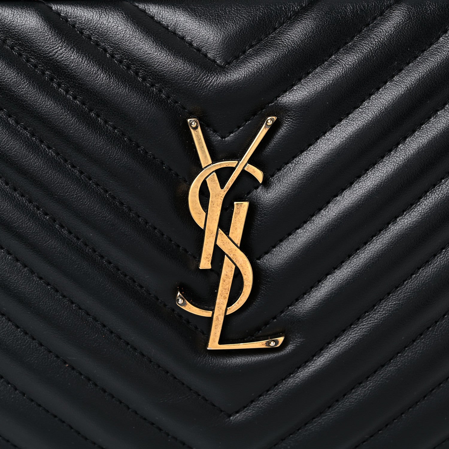Saint Laurent Calfskin Matelasse Monogram Lou Camera Bag Black 14 of 14