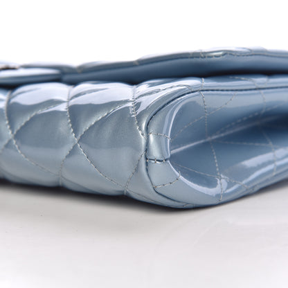 Chanel Patent Quilted Clutch with Chain Flap Light Blue 9 of 10