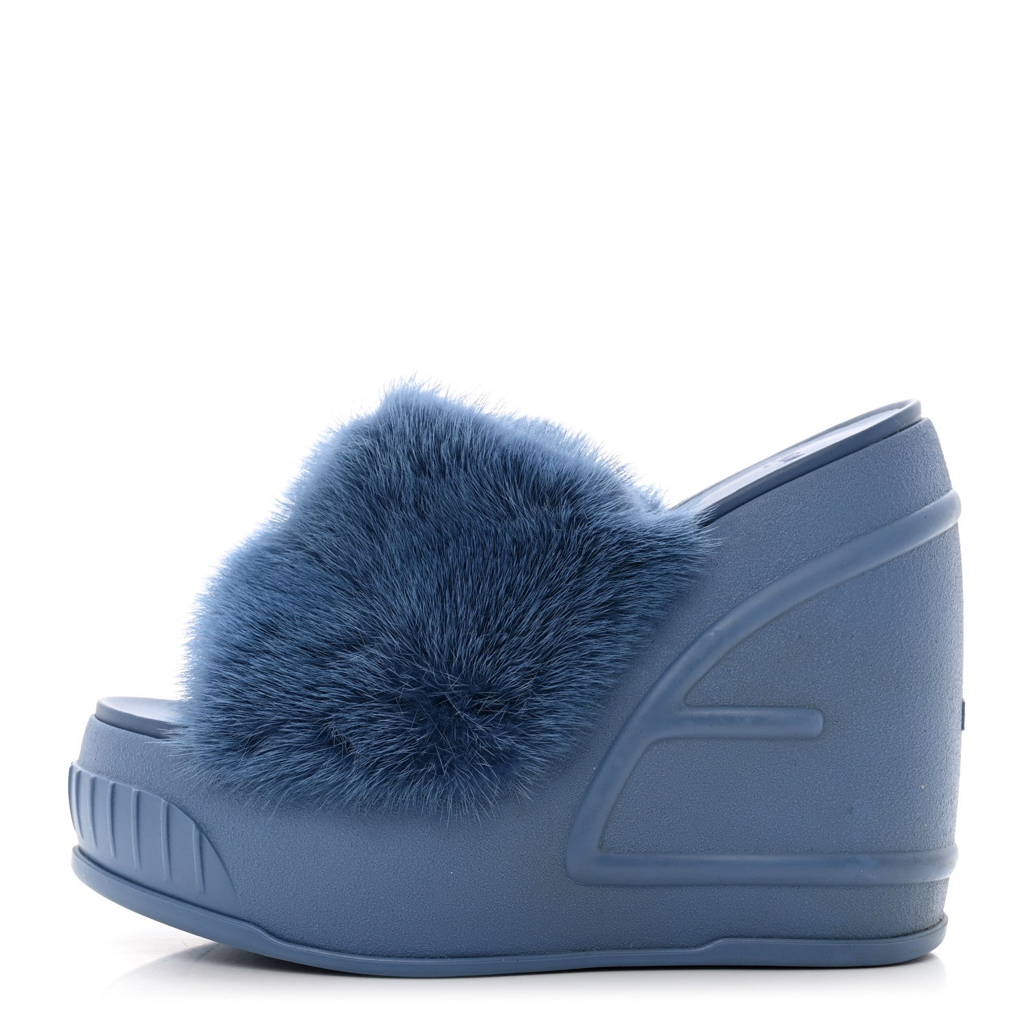Fendi Mink Fashion Show Platform 140mm Slide Sandals 36 Perfect 1 of 7