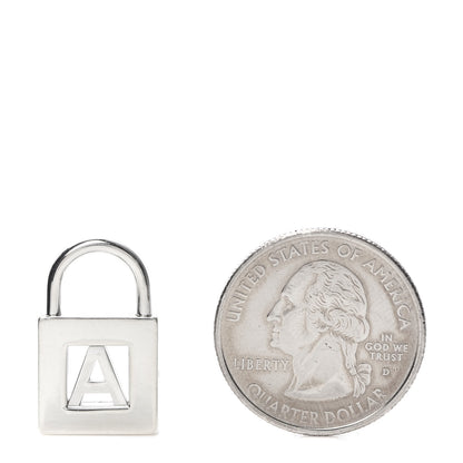 Tiffany Sterling Silver Letter A Lock Charm Pendant 2 of 3