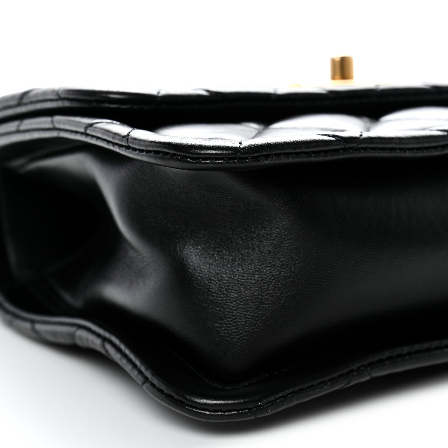 Chanel Shiny Lambskin Quilted Mini Flap Black 9 of 10