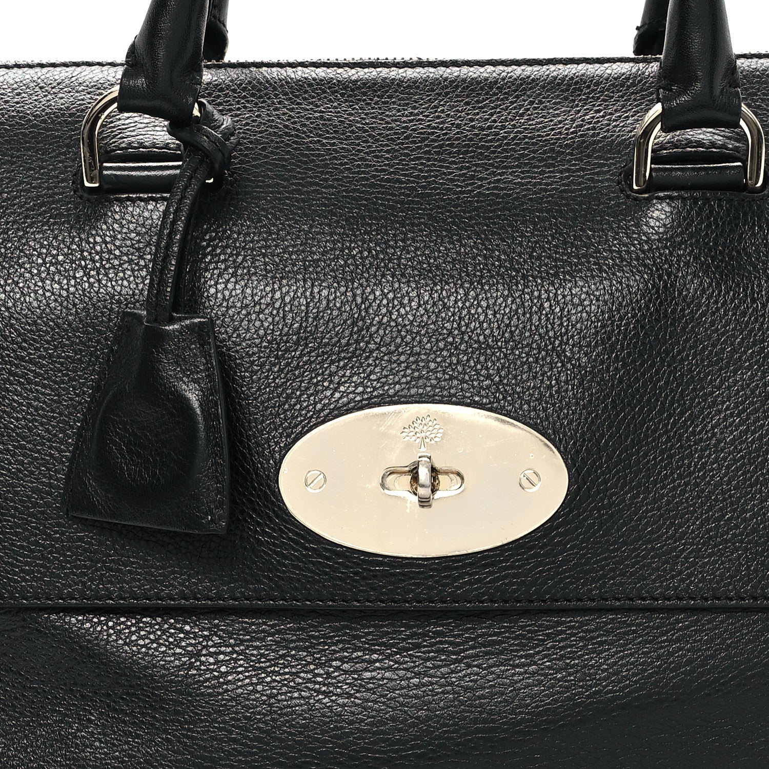 Mulberry Glossy Goatskin Medium Del Rey Satchel Black 8 of 11