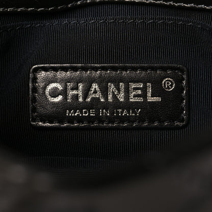 Chanel Metallic Aged Calfskin Mini Chain Me Flap Dark Grey 6 of 10