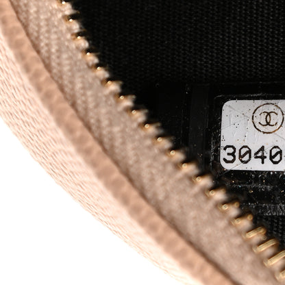 Chanel Caviar Quilted Round Filigree Crossbody Beige Black 8 of 10