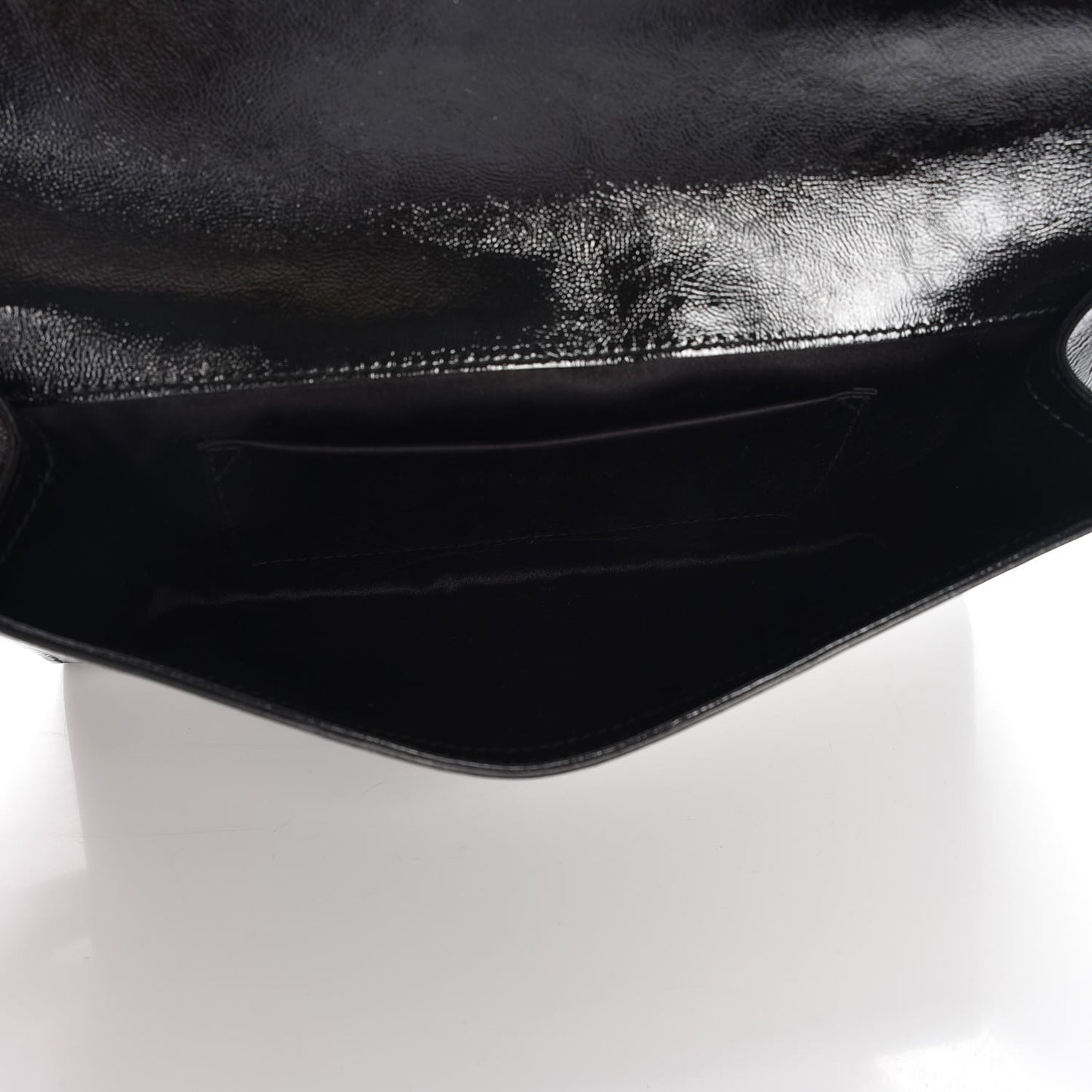 Textured Patent Monogram Large Belle De Jour Clutch Black