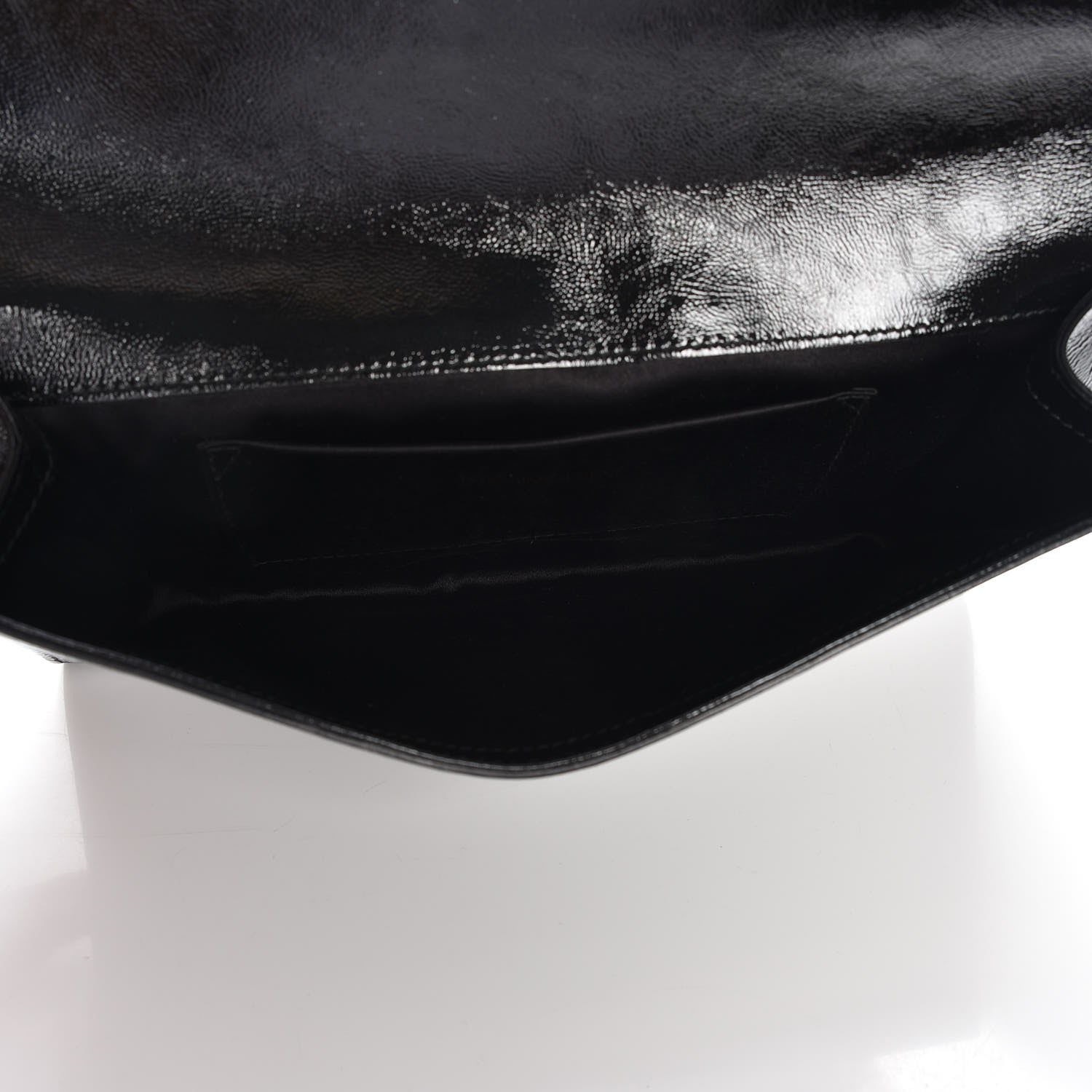 Saint Laurent Textured Patent Monogram Large Belle De Jour Clutch Black 5 of 7