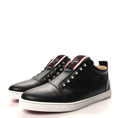 Christian Louboutin Calfskin Mens Fique A Vontade Flat Sneakers 43 Black 3 of 10
