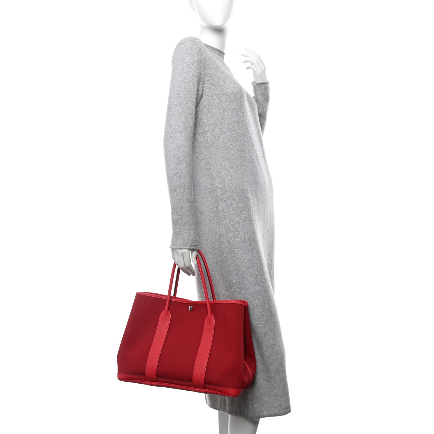 Hermes Toile Militaire Negonda Garden Party 30 TPM Rouge Grenat Bougainvillea 2 of 12