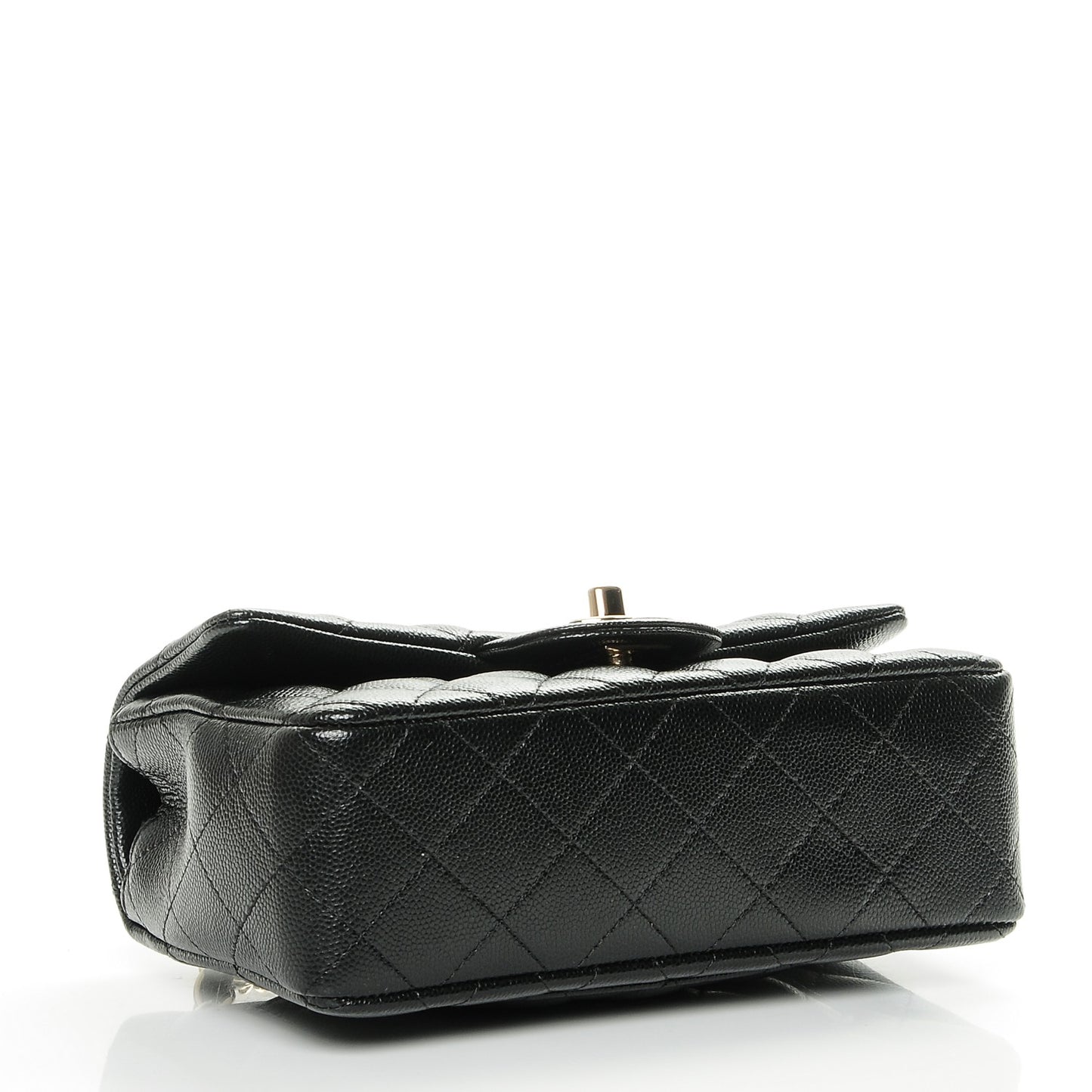 Caviar Quilted Mini Rectangular Flap Black