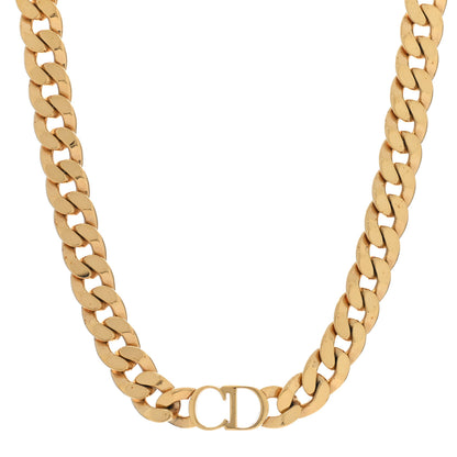Christian Dior CHRISTIAN DIOR Metal Danseuse Etoile Chain Choker Necklace Gold 1 of 5