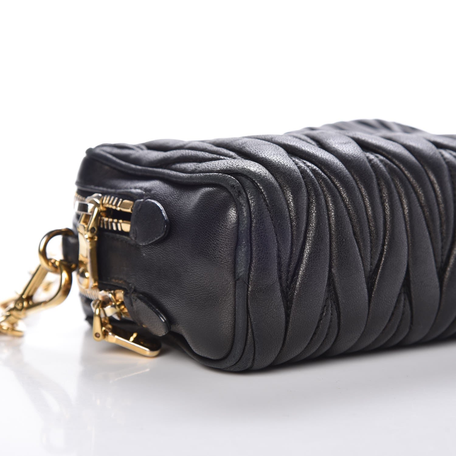 Miu Miu Nappa Matelasse Chain Crossbody Black 11 of 16