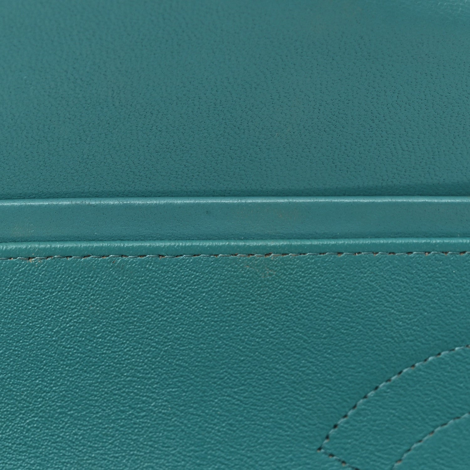 Chanel Lambskin Quilted Tri-Color Jumbo Double Flap Navy Blue Green 19 of 20