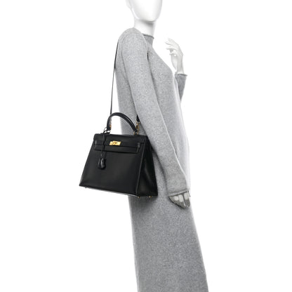 Hermes Box Kelly Sellier 32 Black 2 of 10