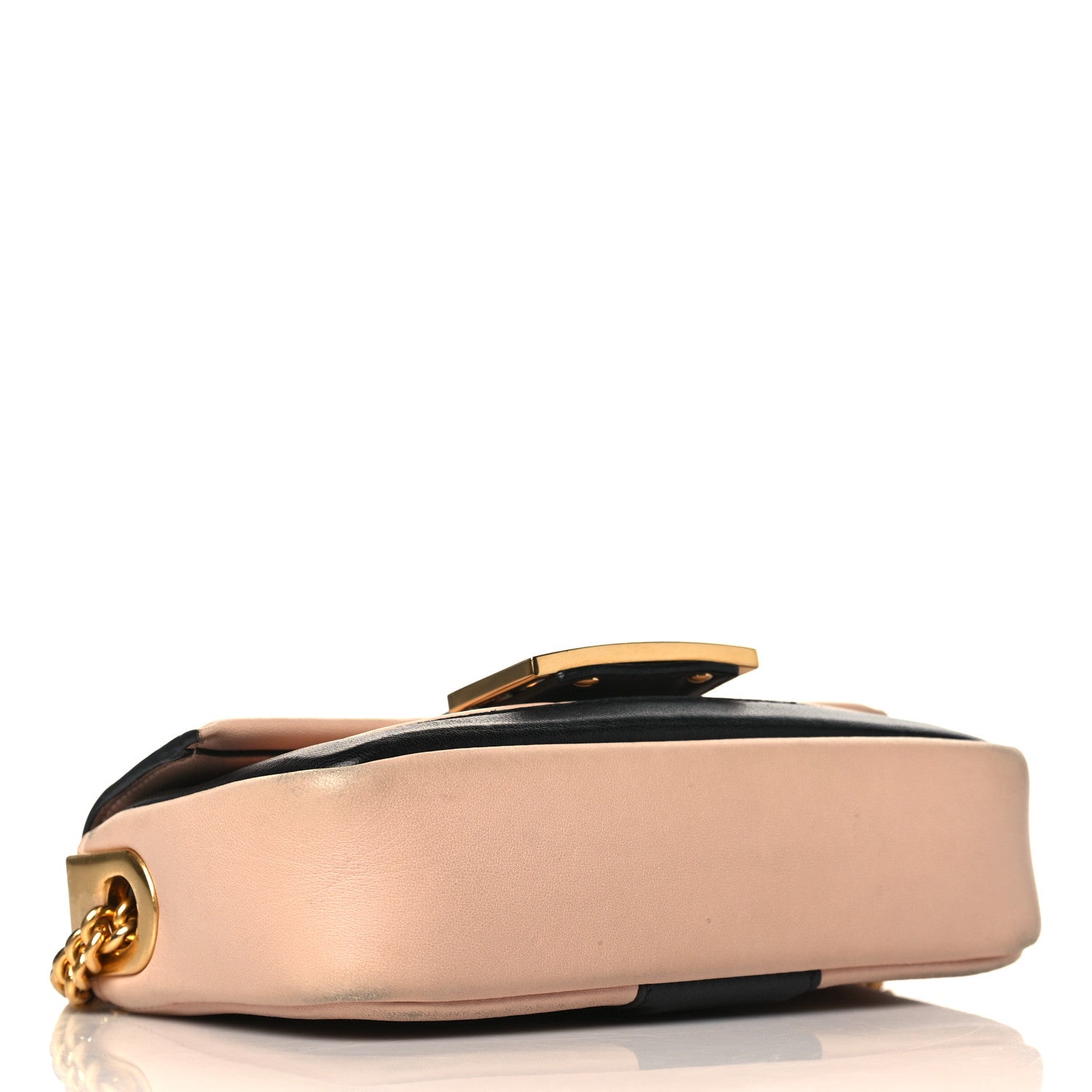 Fendi Nappa Apolo Bi-Color Mini Chain Baguette Rosa Quarzo Black 4 of 12