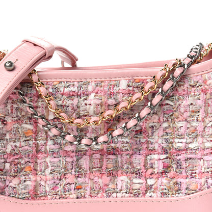 Chanel Tweed Calfskin Small Gabrielle Hobo Light Pink 10 of 10