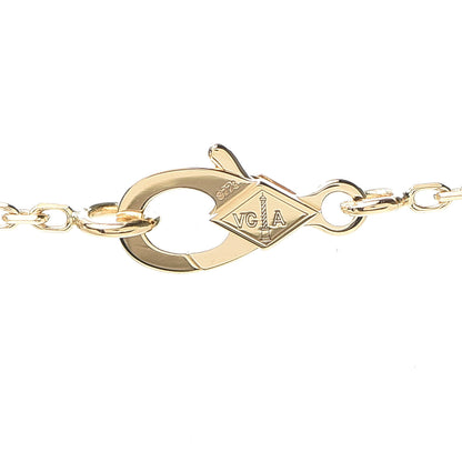 Van Cleef & Arpels 18K Yellow Gold Diamond Yellow Mother of Pearl Vintage Alhambra Pendant Necklace 4 of 8