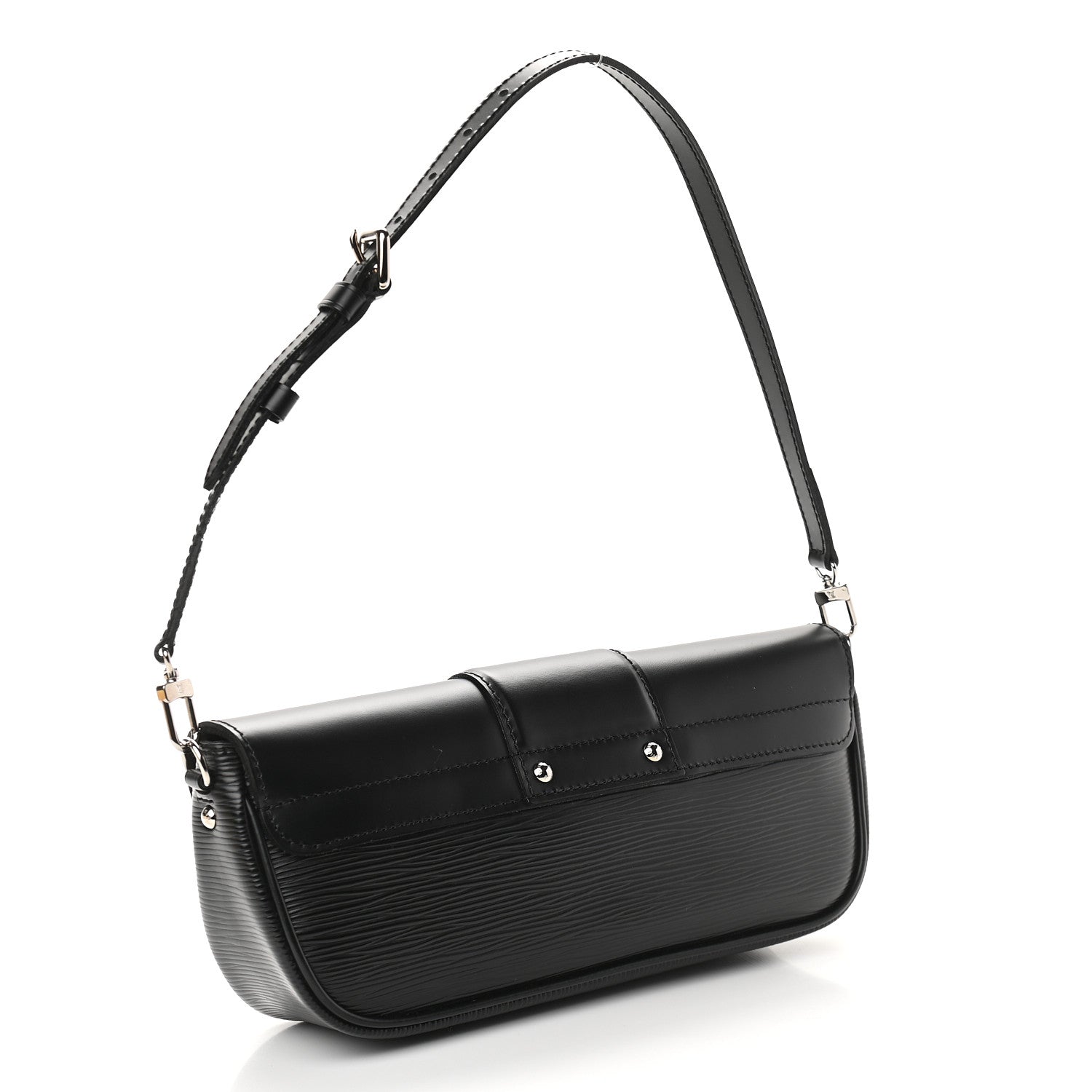 Louis Vuitton Epi Montaigne Clutch Black 3 of 8